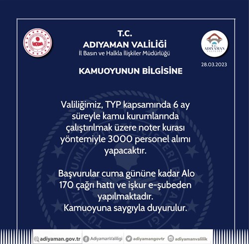 İŞKUR İLANI